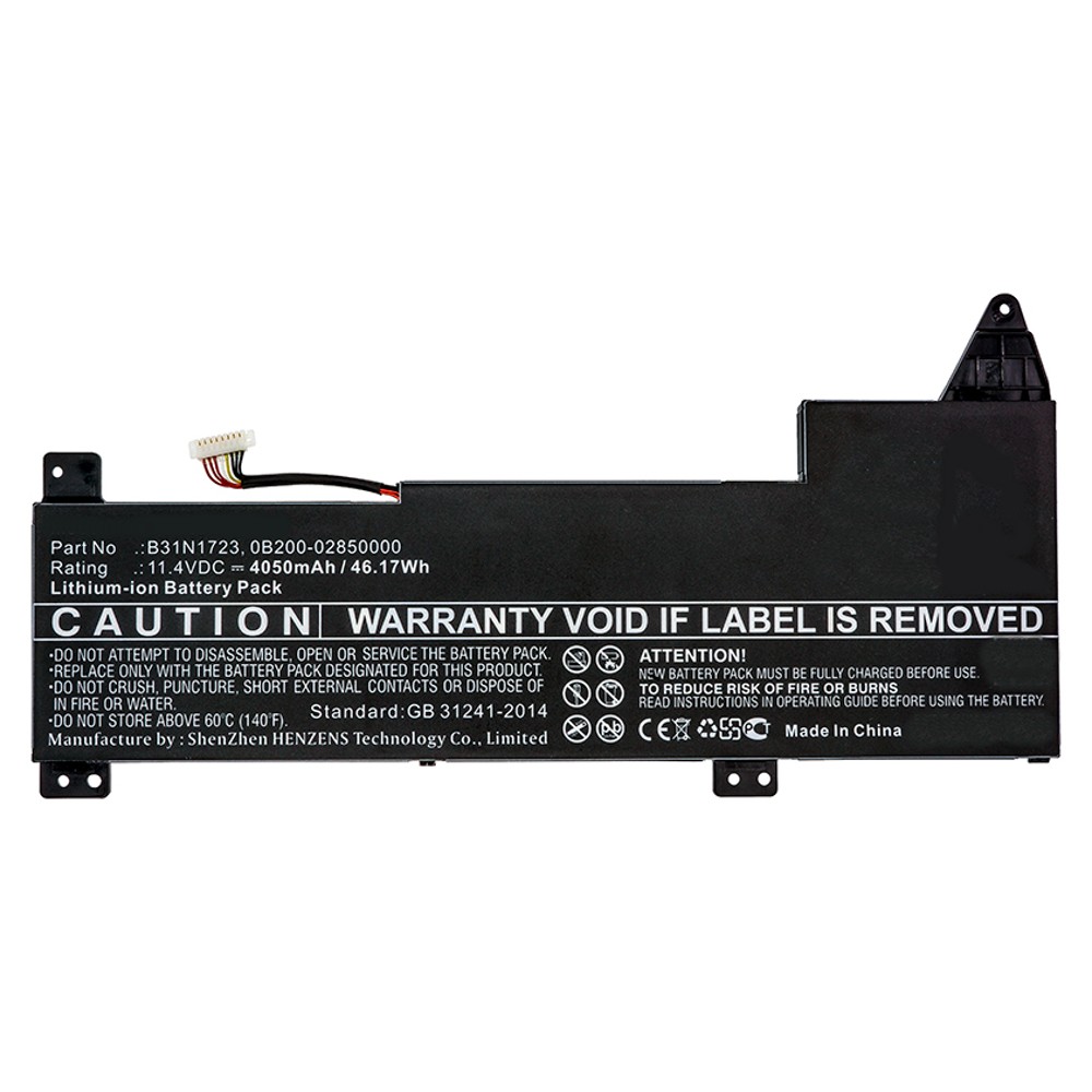 Synergy Digital Laptop Battery, Compatible with Asus 0B200-02850000, B31N1723 Laptop Battery (Li-ion, 11.4V, 4050mAh)
