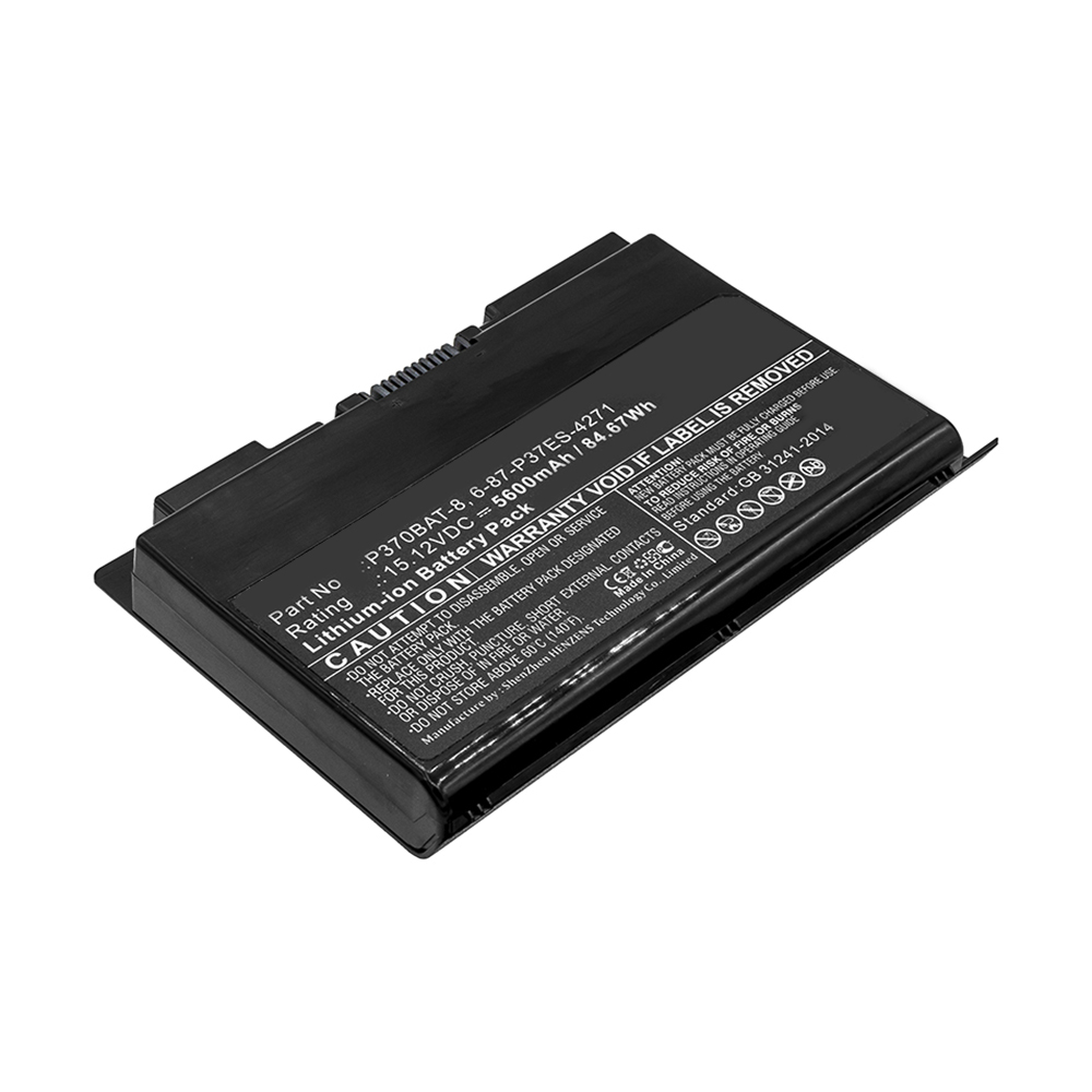 Synergy Digital Laptop Battery, Compatible with Clevo 4ICR18/65, 6-87-P37ES-427, 6-87-P37ES-4271, 6-87-W955S-42F3, P370BAT-8 Laptop Battery (Li-ion, 15.12V, 5600mAh)