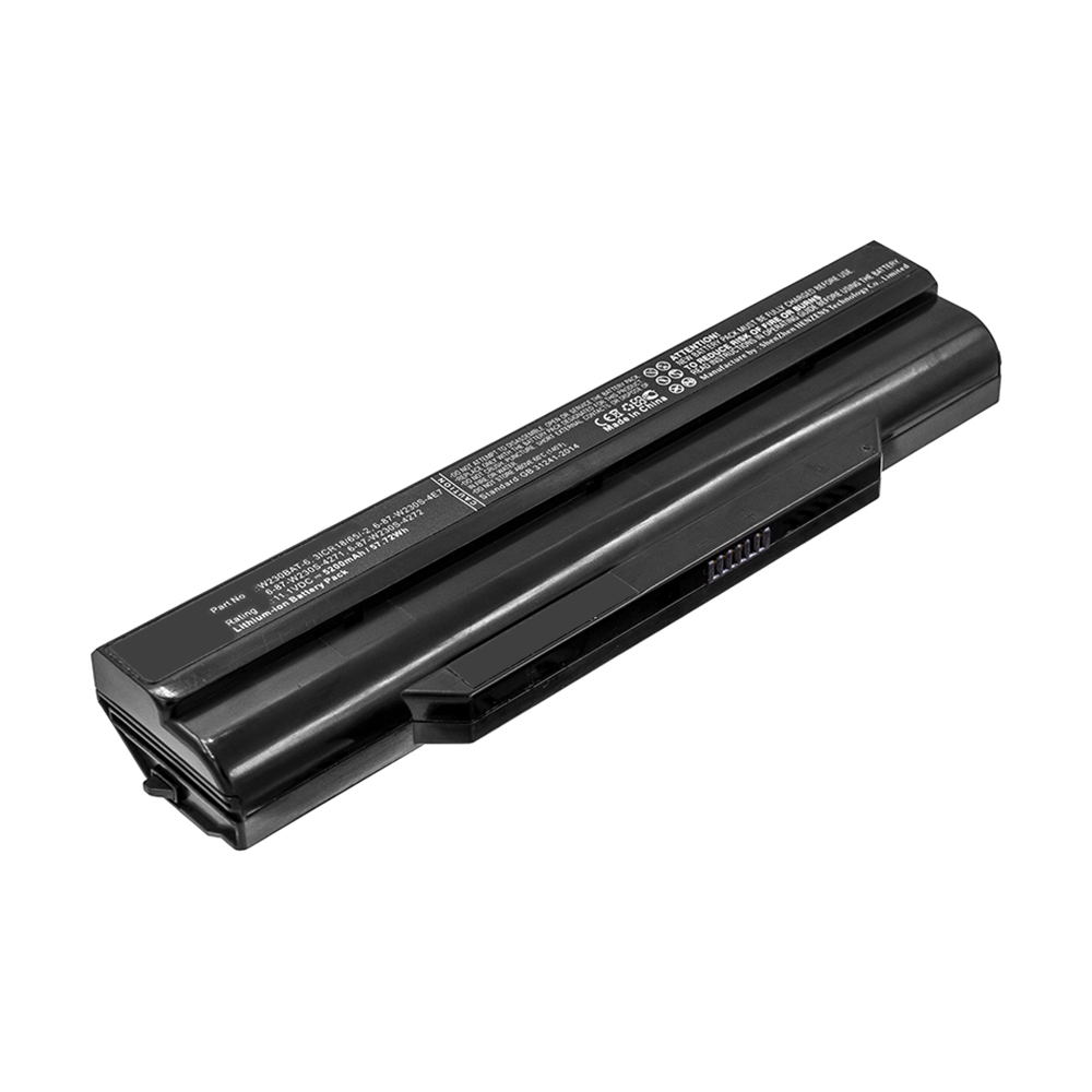 Synergy Digital Laptop Battery, Compatible with Clevo 3ICR18/65/-2, 6-87-W230S-4271, 6-87-W230S-4272, 6-87-W230S-4E7, W230BAT-6 Laptop Battery (Li-ion, 11.1V, 5200mAh)