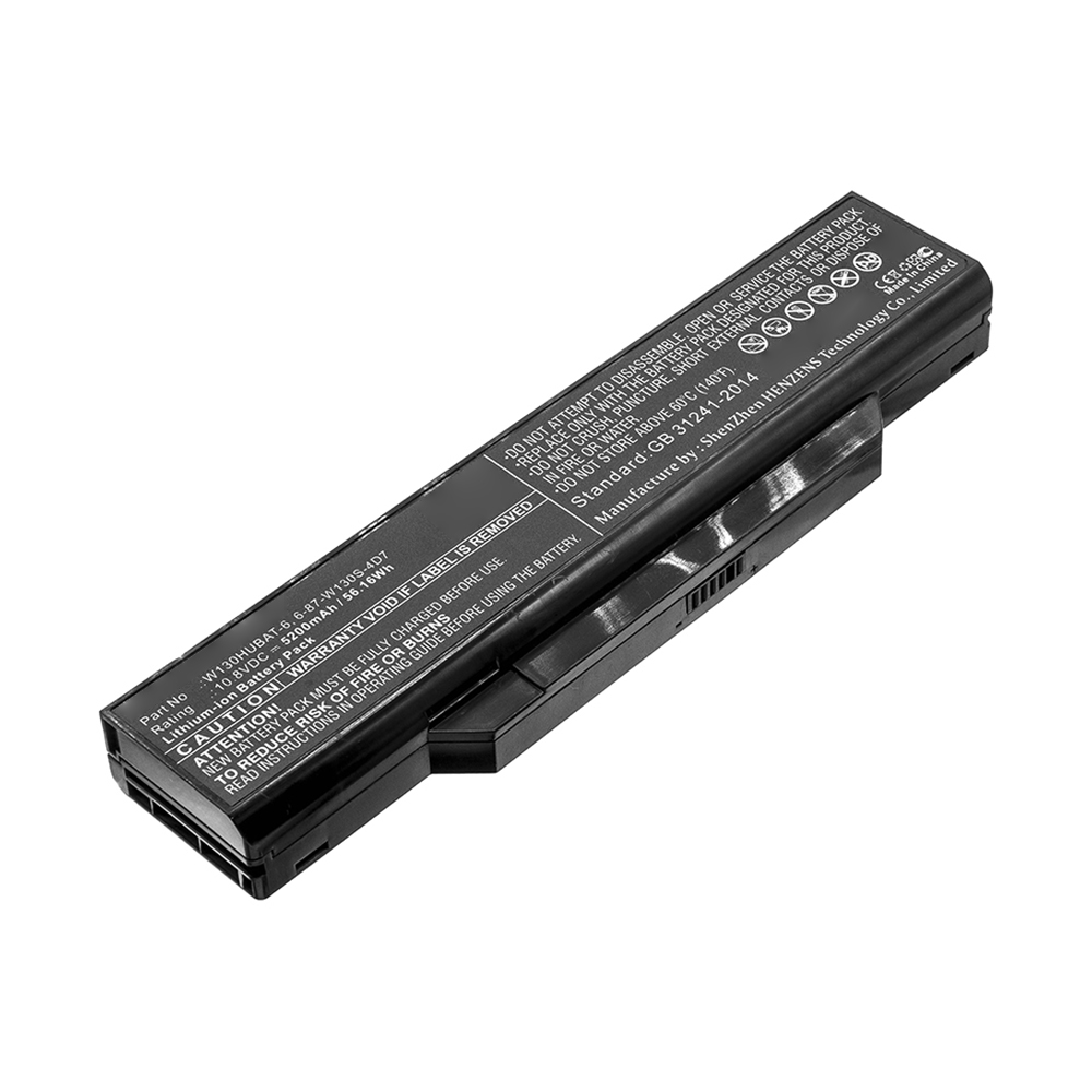 Synergy Digital Laptop Battery, Compatible with Clevo 6-87-W130S-4D7, 6-87-W130S-4D71, 6-87-W130S-4D72, W130HUBAT-6 Laptop Battery (Li-ion, 10.8V, 5200mAh)