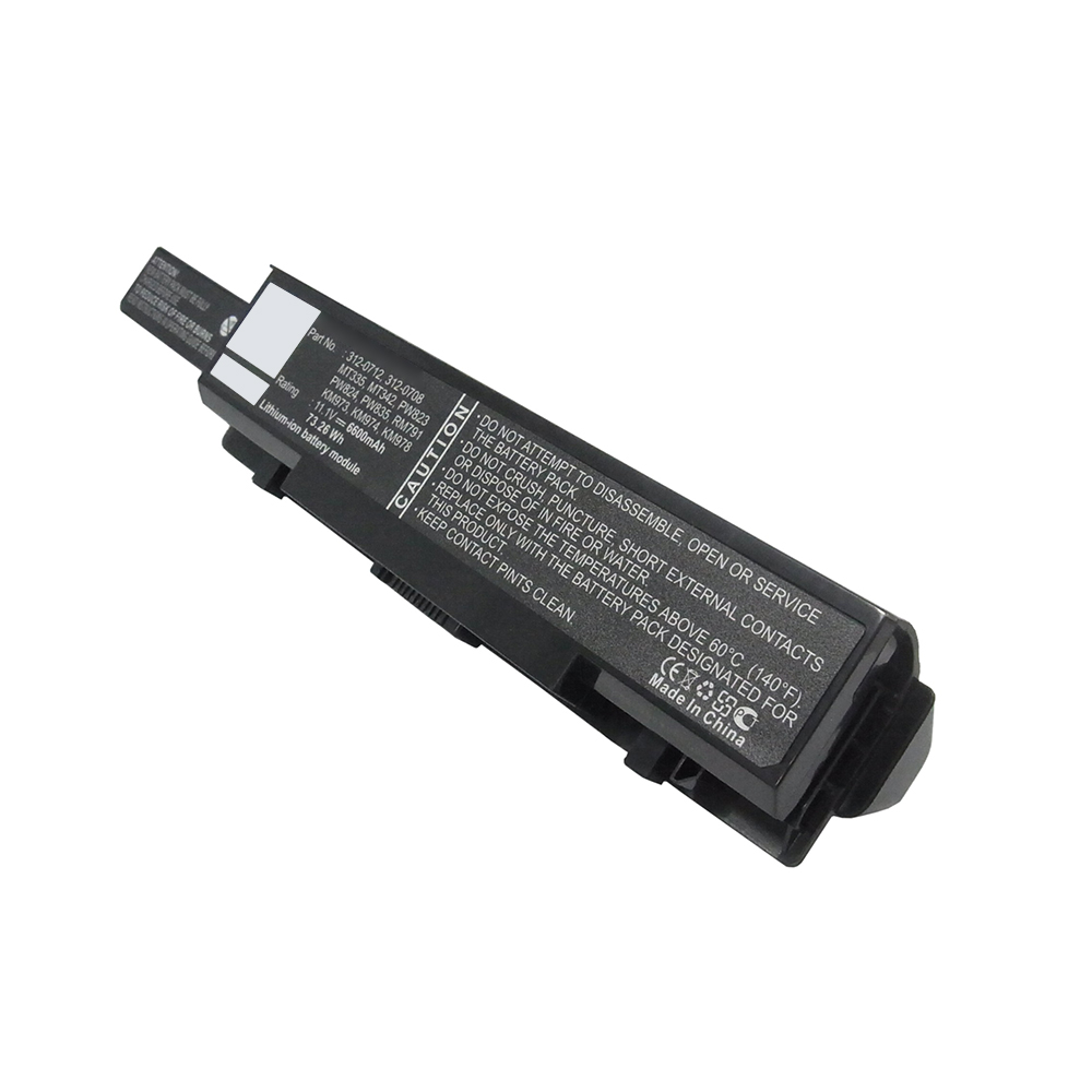Synergy Digital Laptop Battery, Compatible with DELL 312-0708, 312-0711, 312-0712, KM973, KM974, KM978, MT335, MT342, PW823, PW824, PW835, RM791, RM868, RM870 Laptop Battery (Li-ion, 11.1V, 6600mAh)
