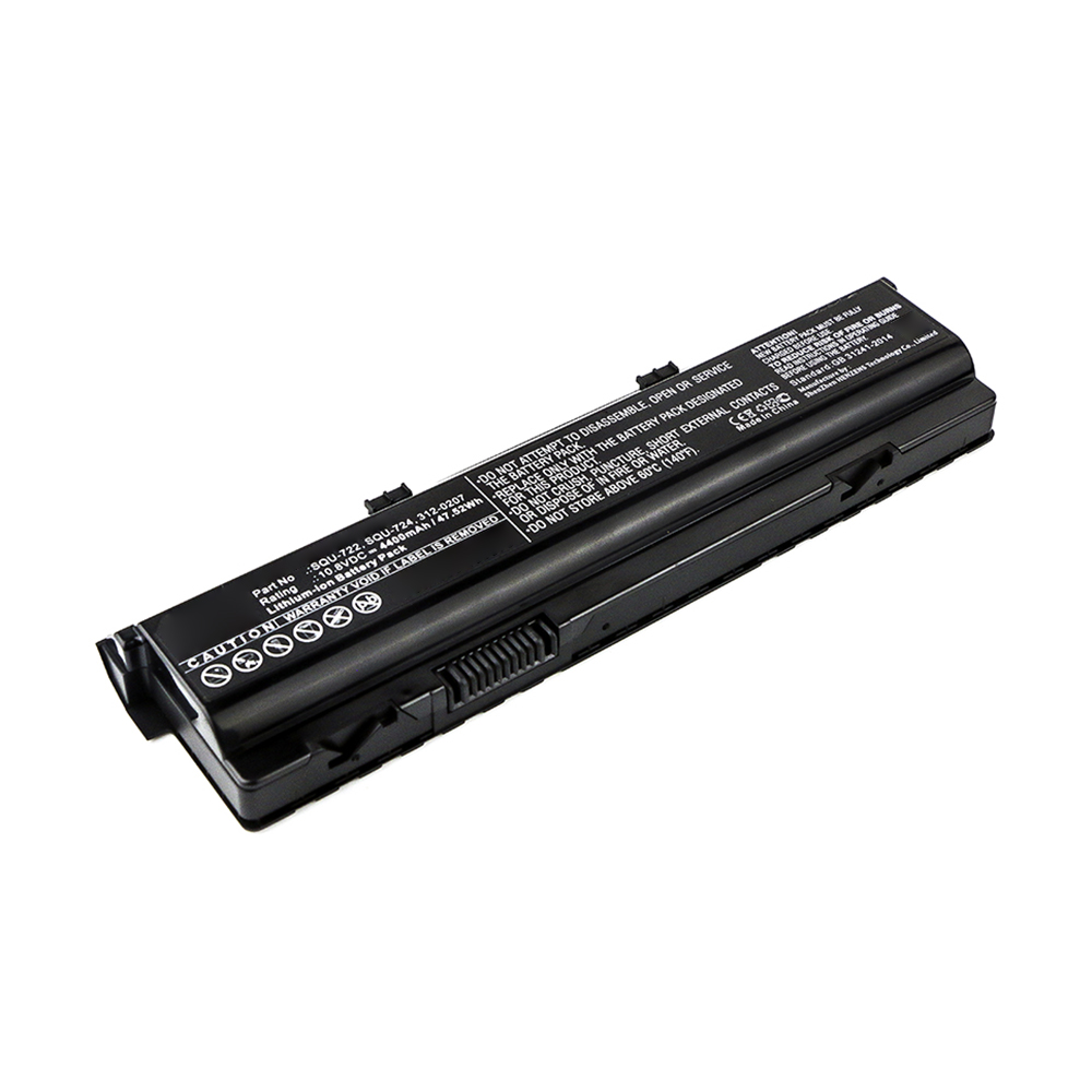 Synergy Digital Laptop Battery, Compatible with DELL 0D951T, 0F681T, 0HC26Y, 0W3VX3, 312-0207, 312-0209, 312-0210, 991T2380F, D951T, DYNPK, F3J9T, F681T, HC26Y, NGPHW, P08G001, SQU-722, SQU-724, T779R, T780R, W3VX3, W670 Laptop Battery (Li-ion, 10.8V, 4400mAh)
