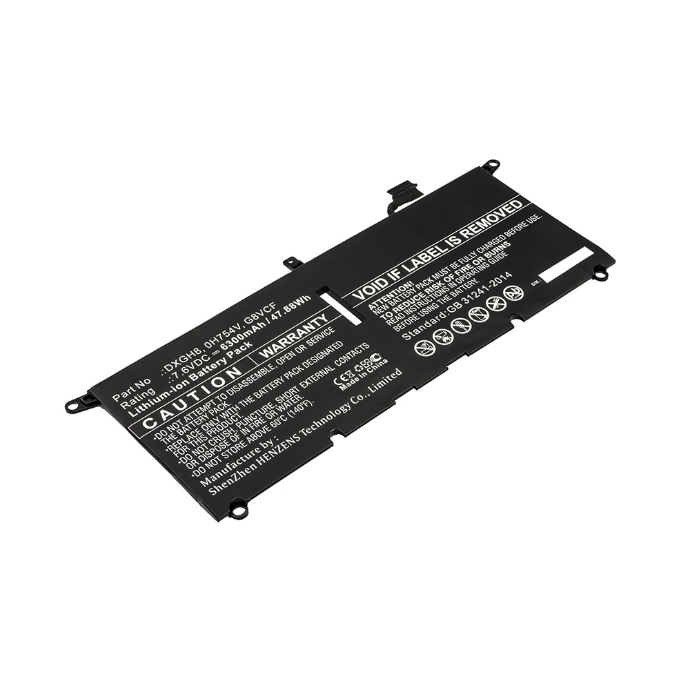 Synergy Digital Laptop Battery, Compatible with DELL 0H754V, DXGH8, G8VCF Laptop Battery (Li-ion, 7.6V, 6300mAh)