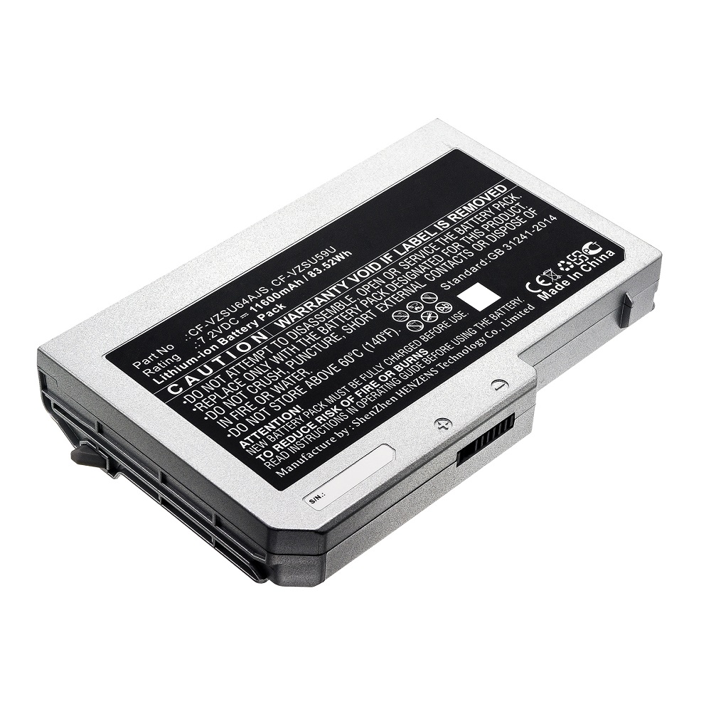 Synergy Digital Laptop Battery, Compatible with Panasonic CF-VZSU59U, CF-VZSU60AJS, CF-VZSU60U, CF-VZSU61AJS, CF-VZSU61U, CF-VZSU62U, CF-VZSU64AJS, CF-VZSU64U Laptop Battery (Li-ion, 7.2V, 11600mAh)