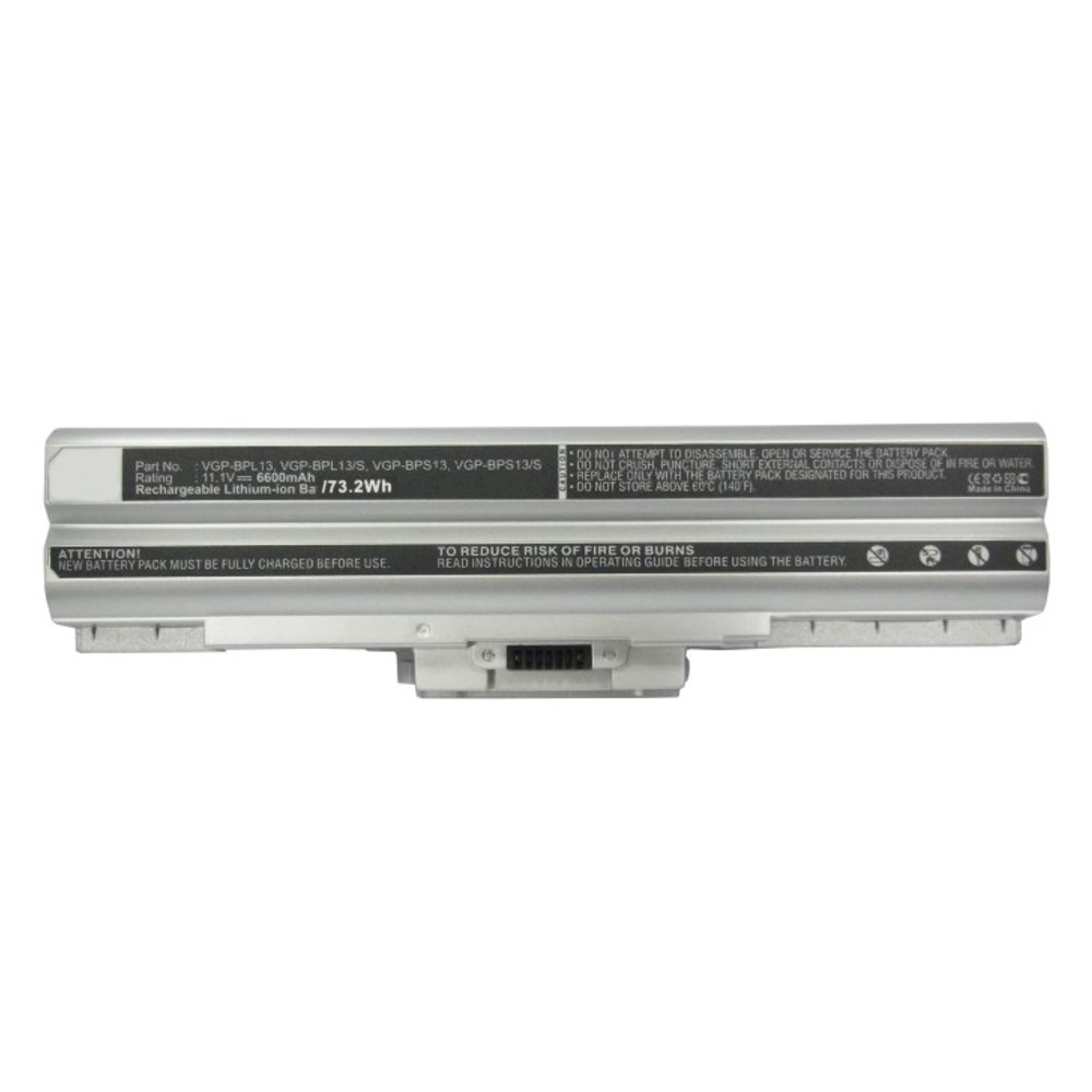 Synergy Digital Laptop Battery, Compatible with Sony VGP-BPL13, VGP-BPS13, VGP-BPS13/B, VGP-BPS13A/B, VGP-BPS13A/S, VGP-BPS13B/B, VGP-BPS13B/Q, VGP-BSP13/S Laptop Battery (Li-ion, 11.1V, 6600mAh)