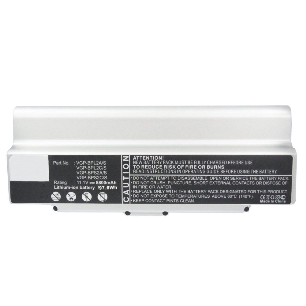 Synergy Digital Laptop Battery, Compatible with Sony VGP-BPL2A/S, VGP-BPL2C/S, VGP-BPS2A/S, VGP-BPS2C/S Laptop Battery (Li-ion, 11.1V, 8800mAh)