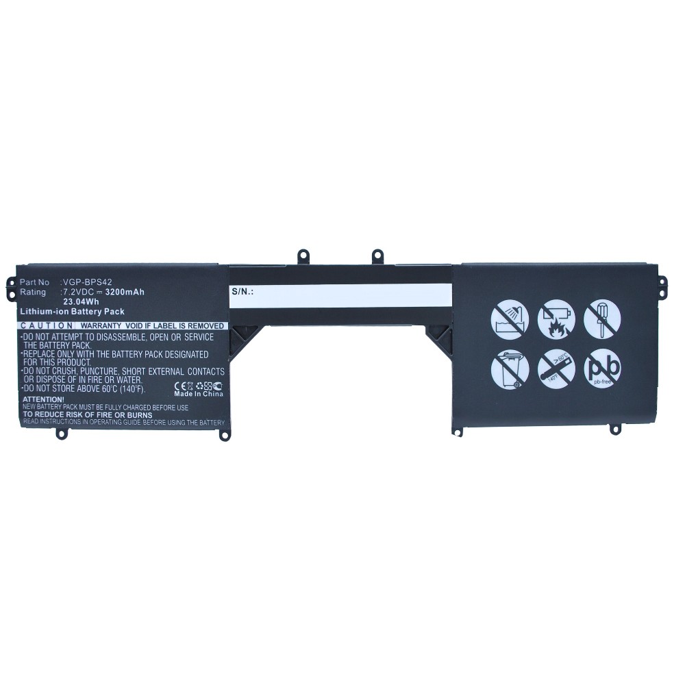 Synergy Digital Laptop Battery, Compatible with Sony VGP-BPS42 Laptop Battery (Li-ion, 7.2V, 3200mAh)