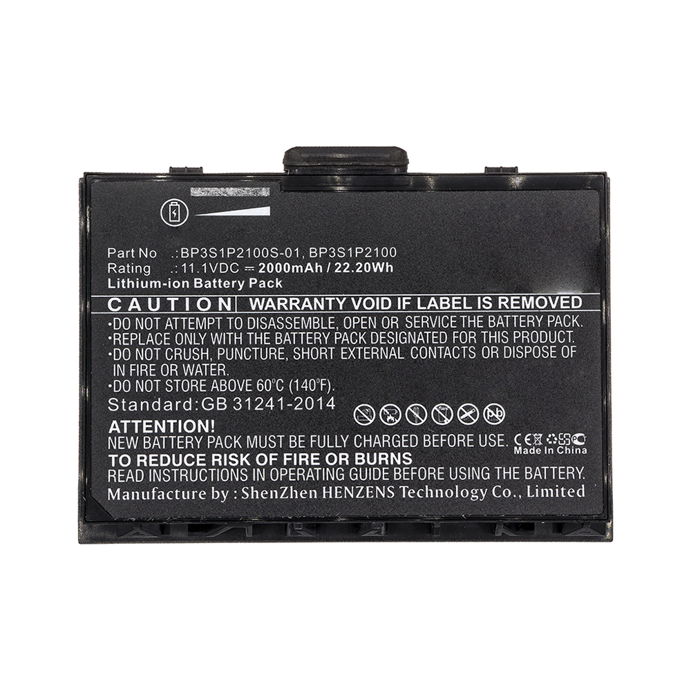 Synergy Digital Laptop Battery, Compatible with Getac 441129000001, 441142000003, BP3S1P2100 Laptop Battery (11.1V, Li-ion, 2000mAh)