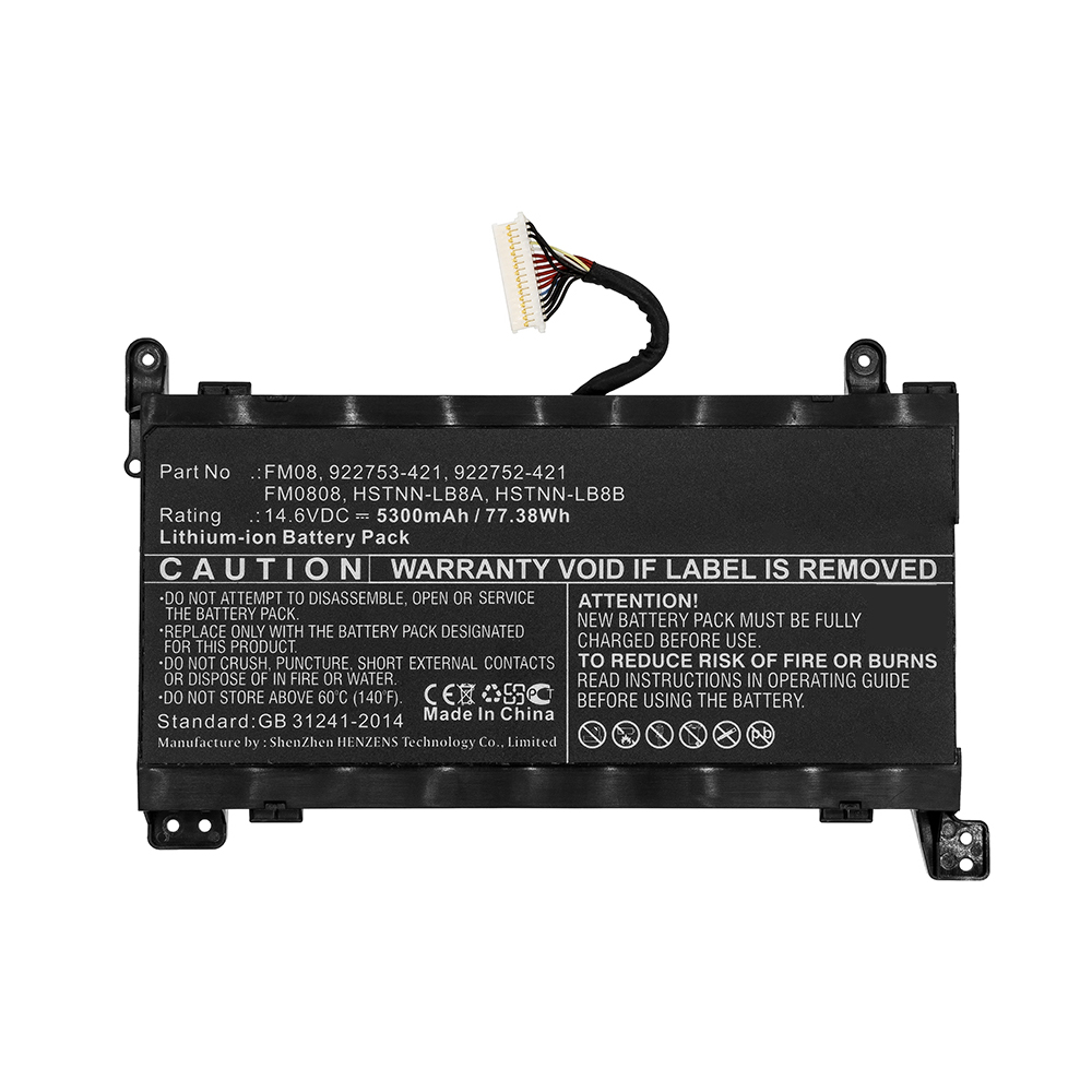 Synergy Digital Laptop Battery, Compatible with HP 922752-421, 922753-421, 922976-855, FM08 Laptop Battery (14.6V, Li-ion, 5300mAh)