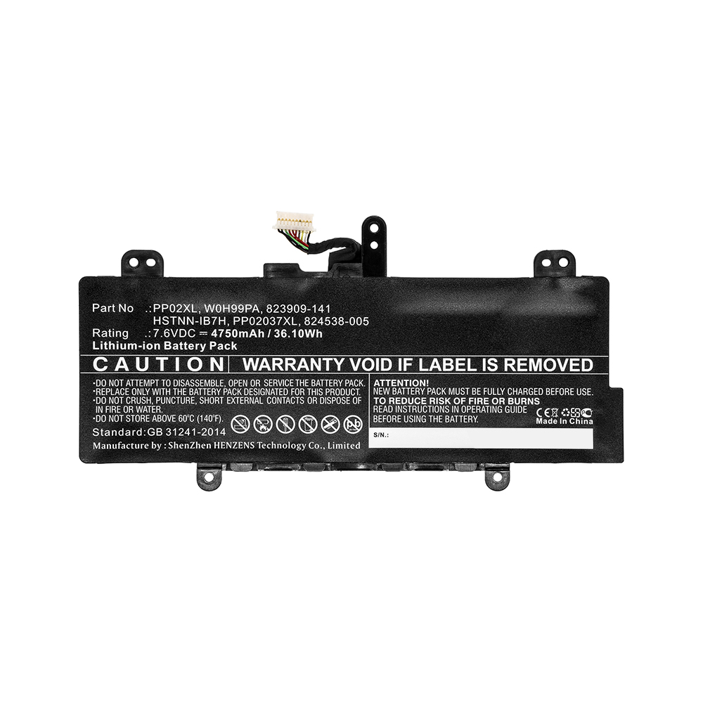 Synergy Digital Laptop Battery, Compatible with HP 823909-141, 824538-005, 824538-850, 824561-005 Laptop Battery (7.6V, Li-ion, 4750mAh)