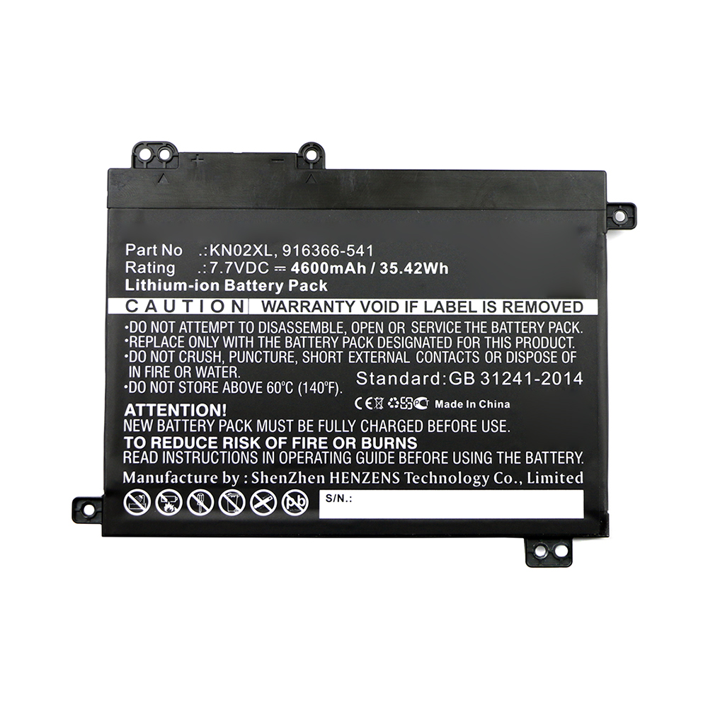 Synergy Digital Laptop Battery, Compatible with HP 916366-541, 916809-855, HSTNN-IB7R, HSTNN-UB7F Laptop Battery (7.7V, Li-ion, 4600mAh)