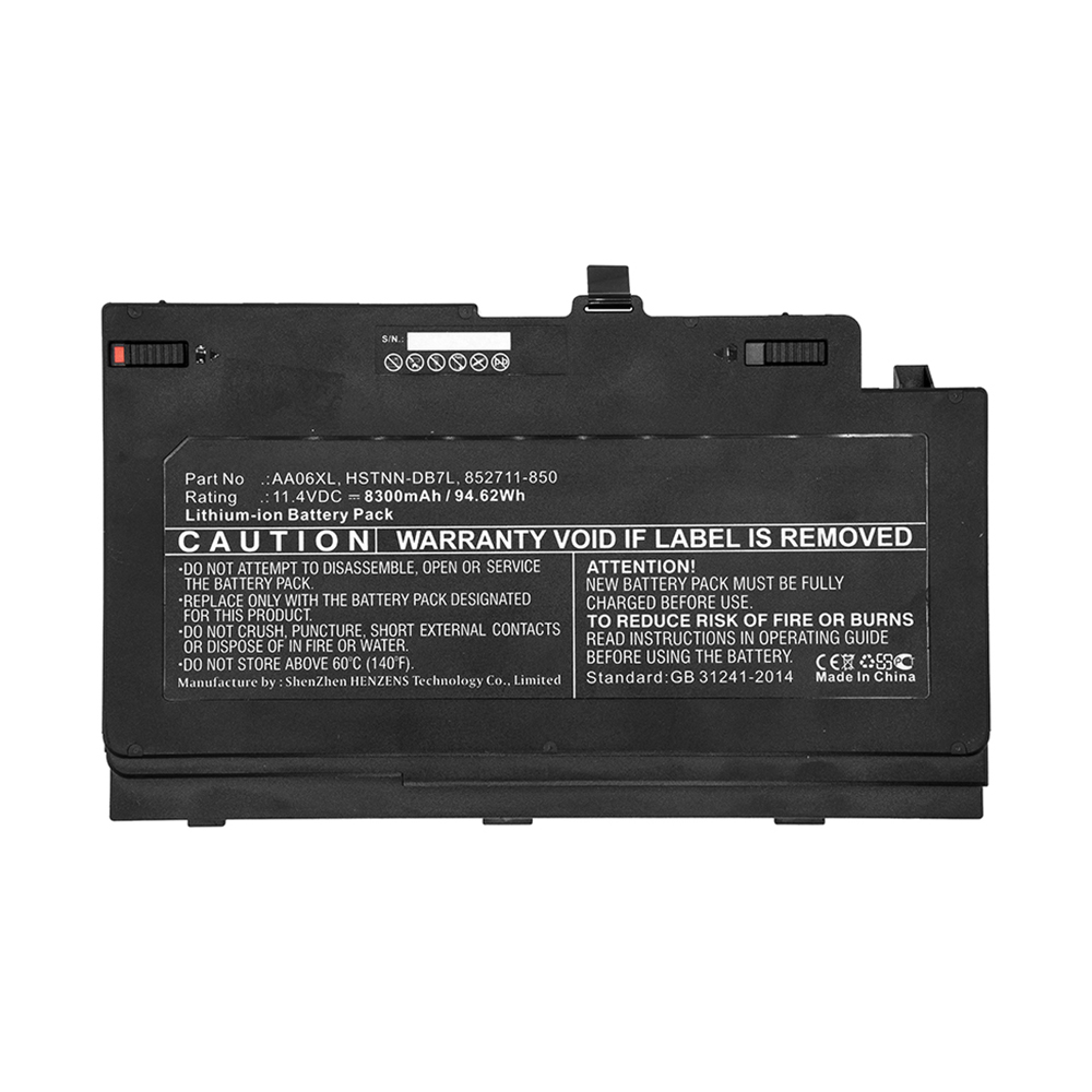 Synergy Digital Laptop Battery, Compatible with HP 852527-221, 852527-222, 852527-241, 852527-242 Laptop Battery (11.4V, Li-ion, 8300mAh)
