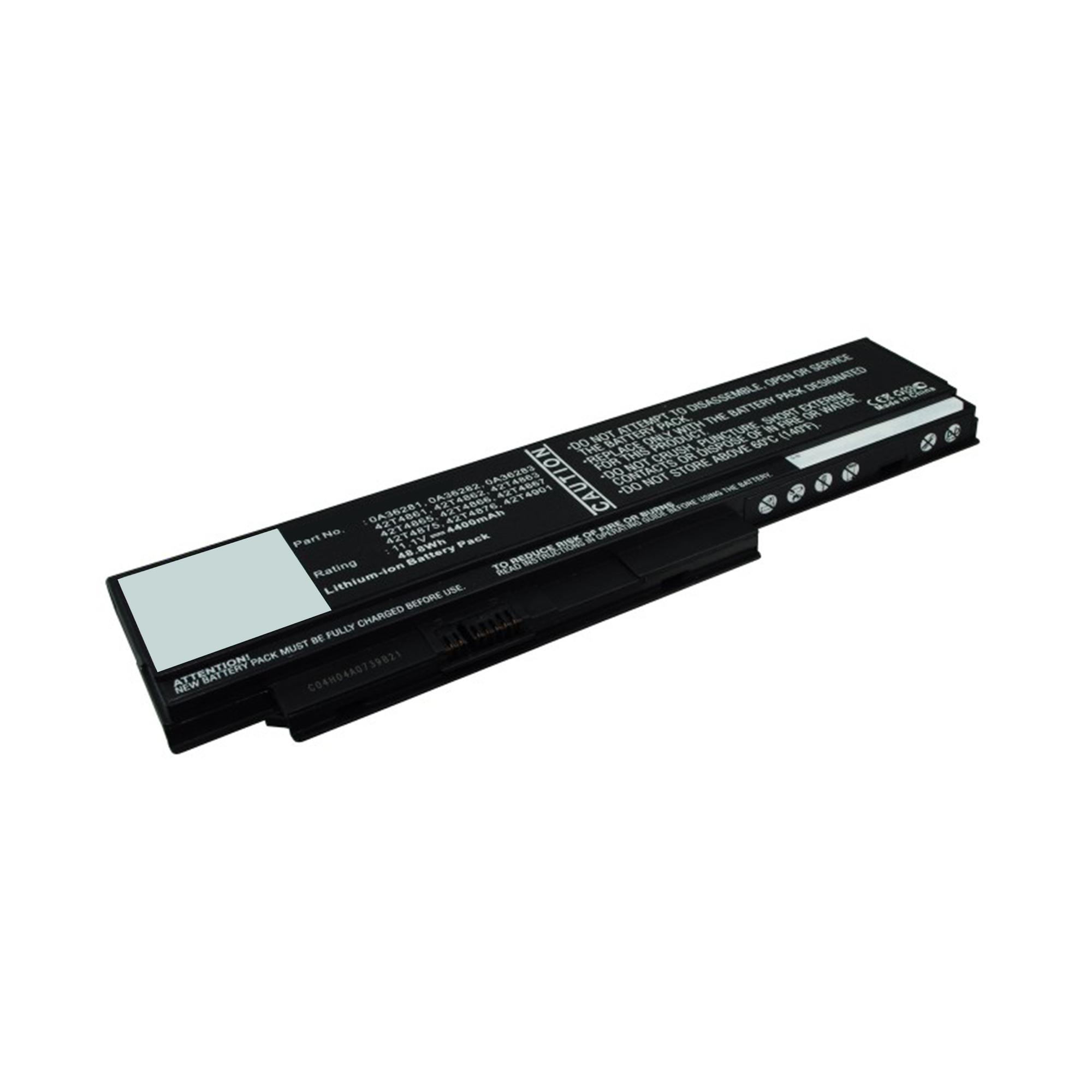 Synergy Digital Laptop Battery, Compatible with IBM 42T4861 Laptop Battery (Li-ion, 11.1V, 4400mAh)
