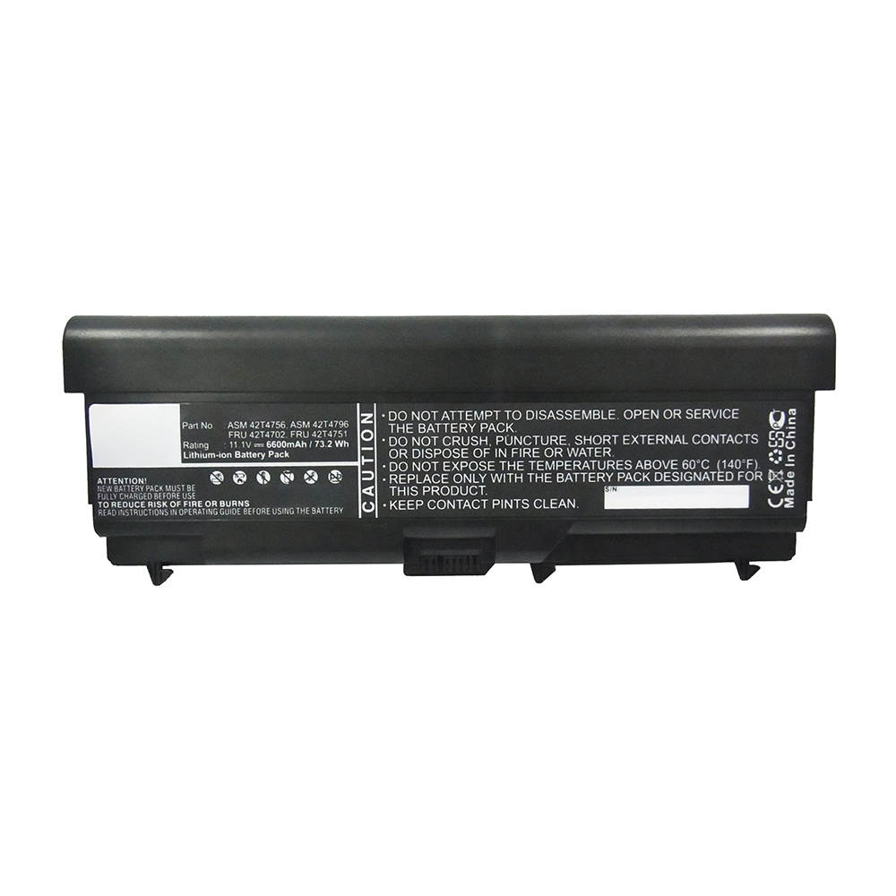 Synergy Digital Laptop Battery, Compatible with Lenovo ASM 42T4703 Laptop Battery (Li-ion, 11.1V, 6600mAh)