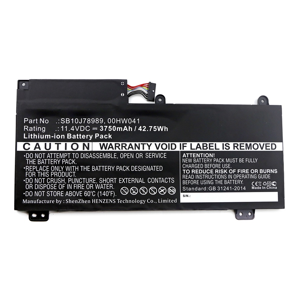 Synergy Digital Laptop Battery, Compatible with Lenovo SB10J78988 Laptop Battery (Li-ion, 11.4V, 3750mAh)