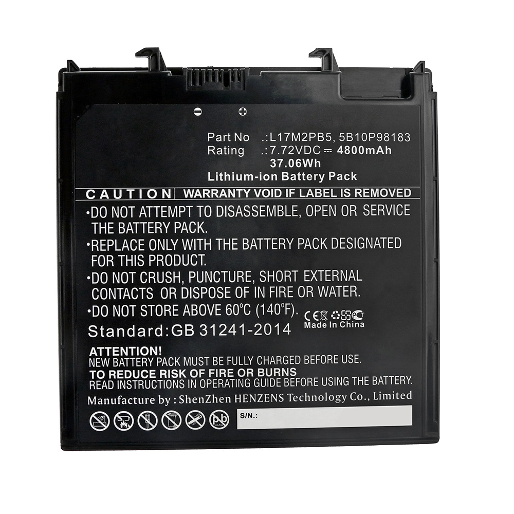 Synergy Digital Laptop Battery, Compatible with Lenovo L17C2PB5 Laptop Battery (Li-ion, 7.72V, 4800mAh)