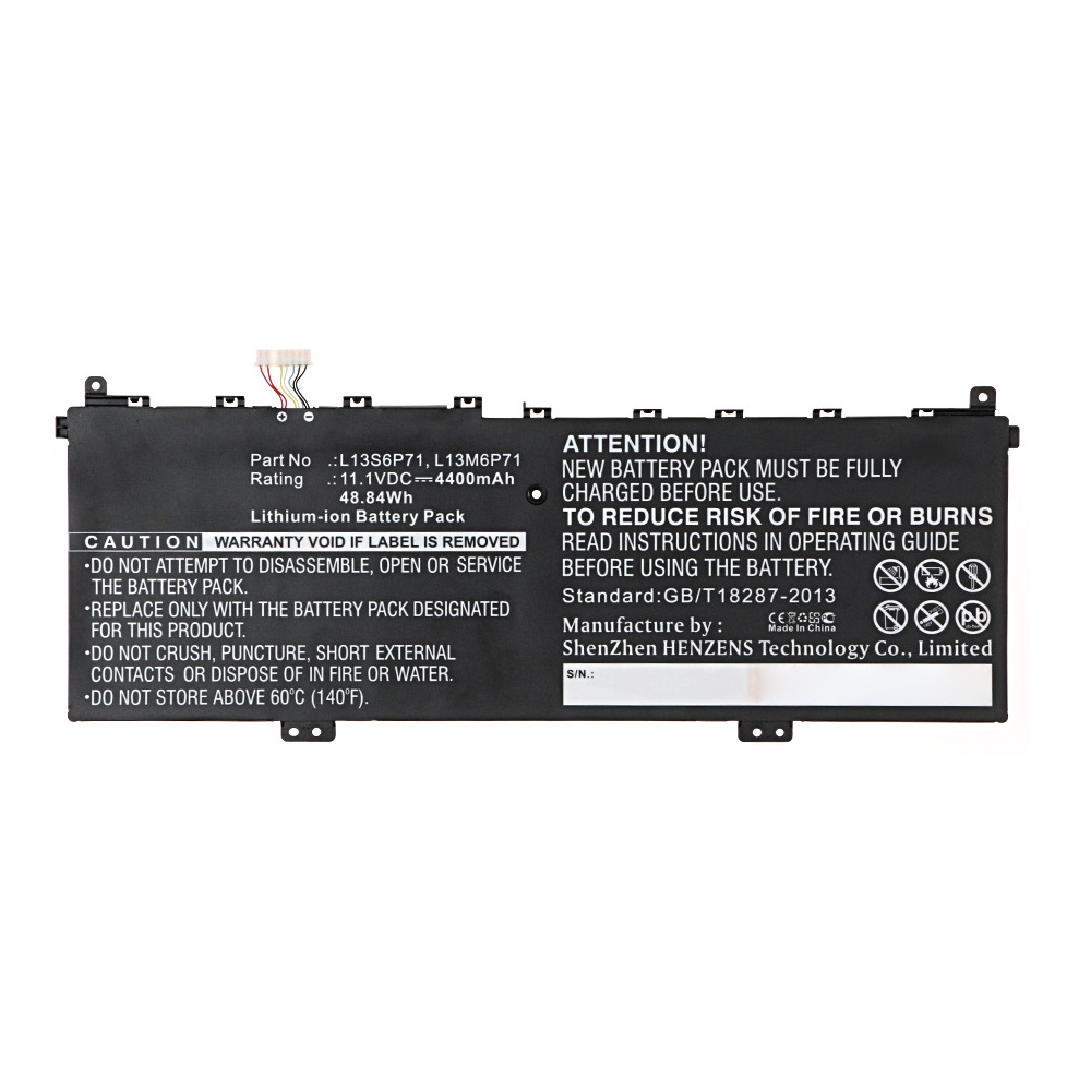 Synergy Digital Laptop Battery, Compatible with Lenovo L13M6P71 Laptop Battery (Li-ion, 11.1V, 4400mAh)