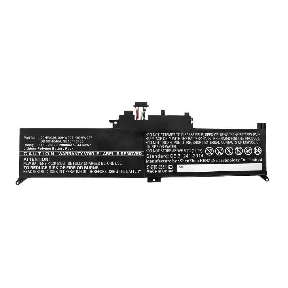 Synergy Digital Laptop Battery, Compatible with Lenovo SB10F46464 Laptop Battery (Li-ion, 15.2V, 2900mAh)