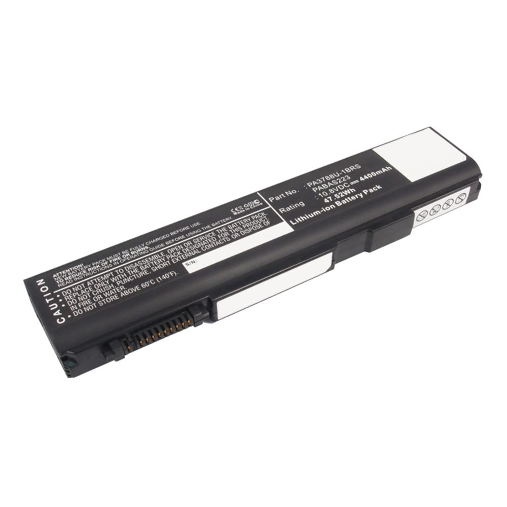 Synergy Digital Laptop Battery, Compatible with Toshiba PA3787U-1BRS Laptop Battery (Li-ion, 10.8V, 4400mAh)