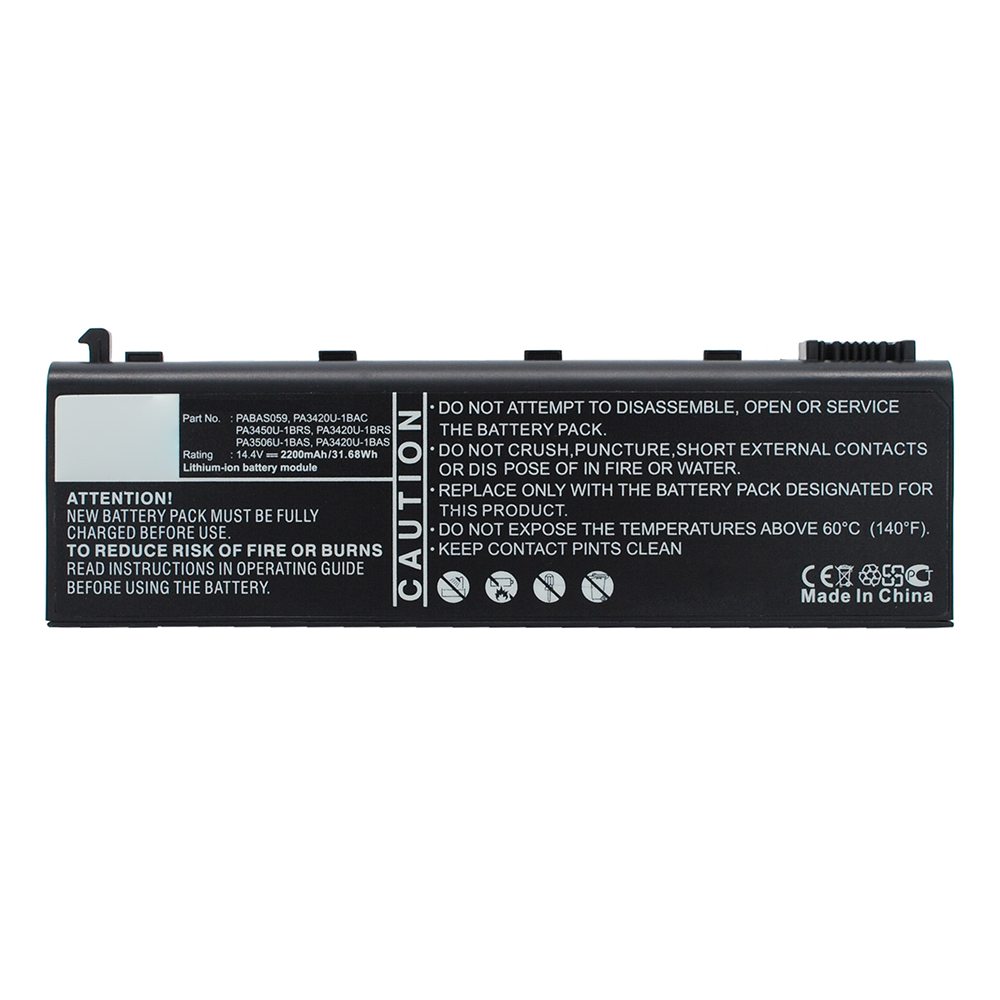 Synergy Digital Laptop Battery, Compatible with Toshiba PA3420U-1BAC Laptop Battery (Li-ion, 14.4V, 2200mAh)