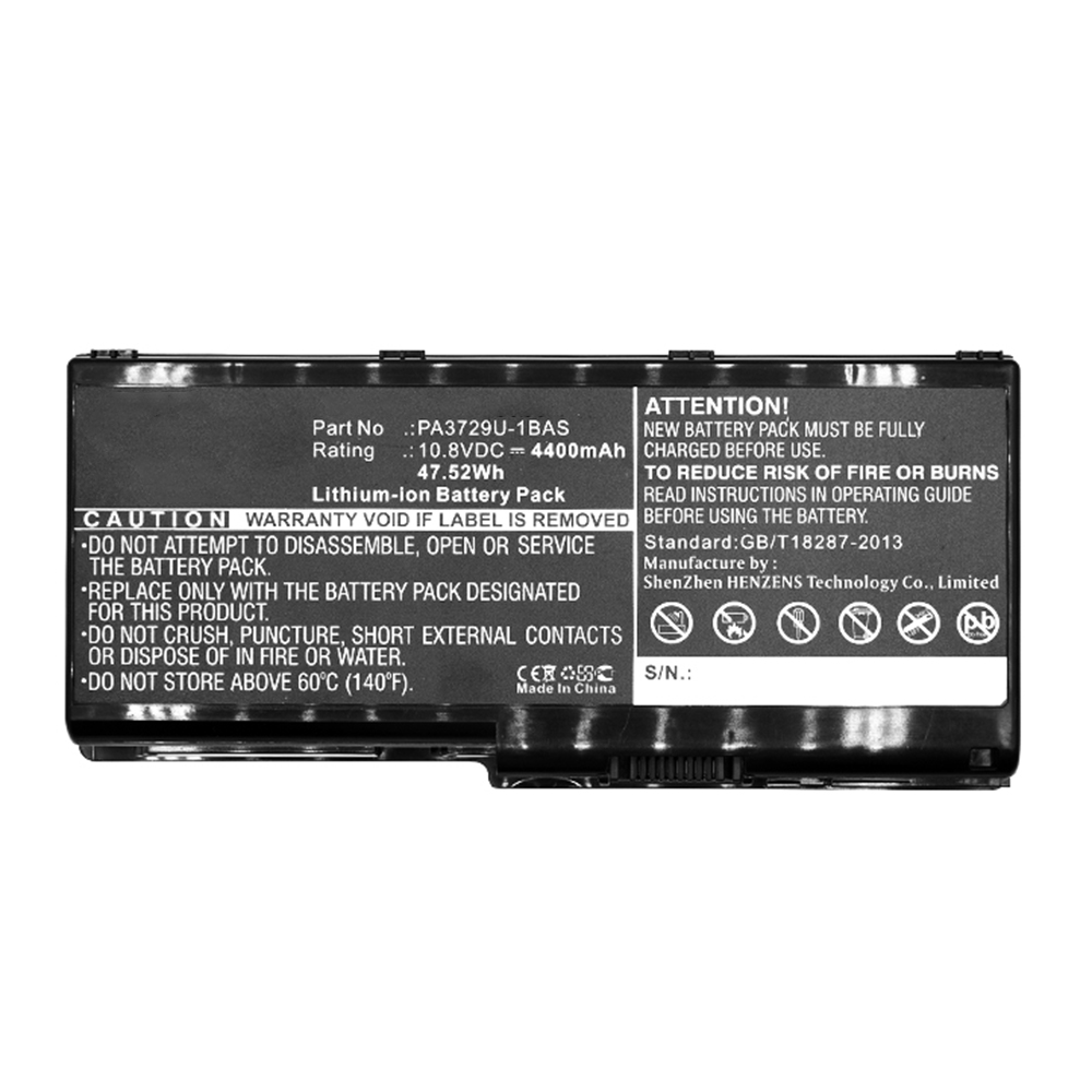 Synergy Digital Laptop Battery, Compatible with Toshiba PA3729U-1BAS Laptop Battery (Li-ion, 10.8V, 4400mAh)