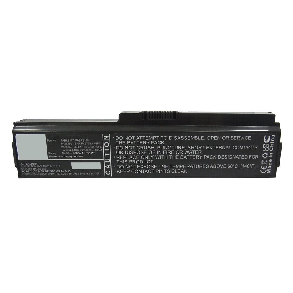 Synergy Digital Laptop Battery, Compatible with Toshiba PA3634U-1BAS Laptop Battery (Li-ion, 10.8V, 8800mAh)