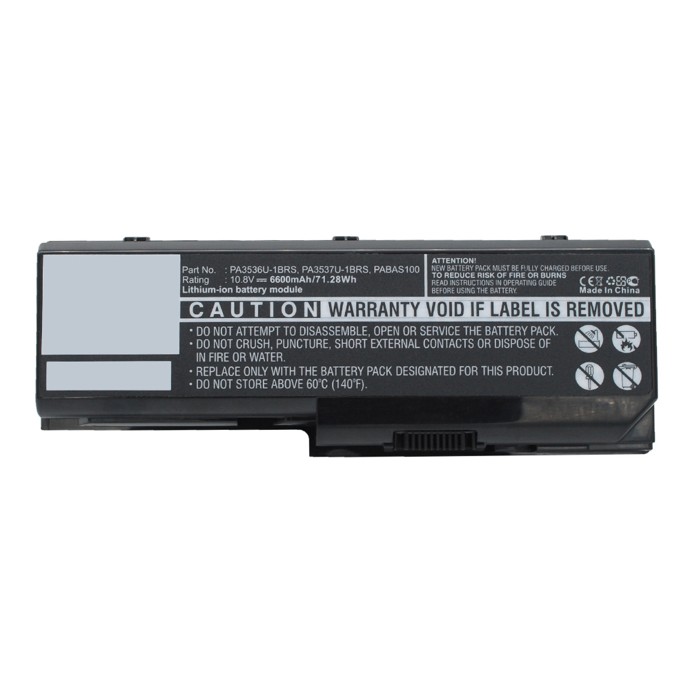 Synergy Digital Laptop Battery, Compatible with Toshiba PA3536U-1BRS Laptop Battery (Li-ion, 10.8V, 6600mAh)