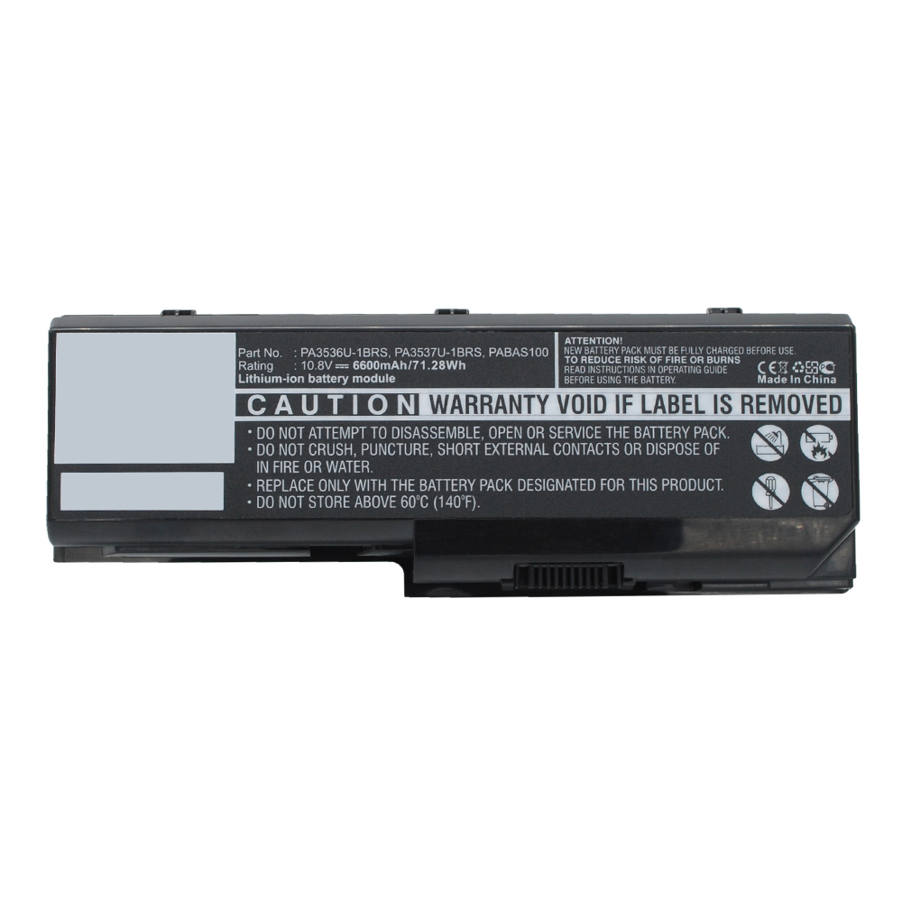 Synergy Digital Laptop Battery, Compatible with Toshiba PA3536U-1BRS Laptop Battery (Li-ion, 10.8V, 6600mAh)