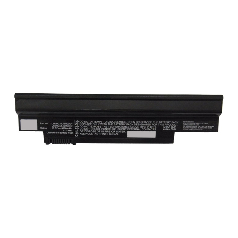 Synergy Digital Laptop Battery, Compatible with Acer UM09C31 Laptop Battery (Li-ion, 10.8V, 6600mAh)