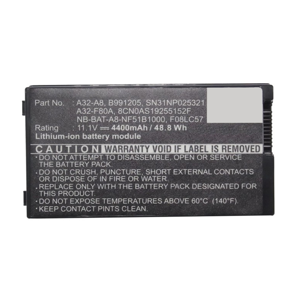 Synergy Digital Laptop Battery, Compatible with Asus A32-A8 Laptop Battery (Li-ion, 11.1V, 4400mAh)