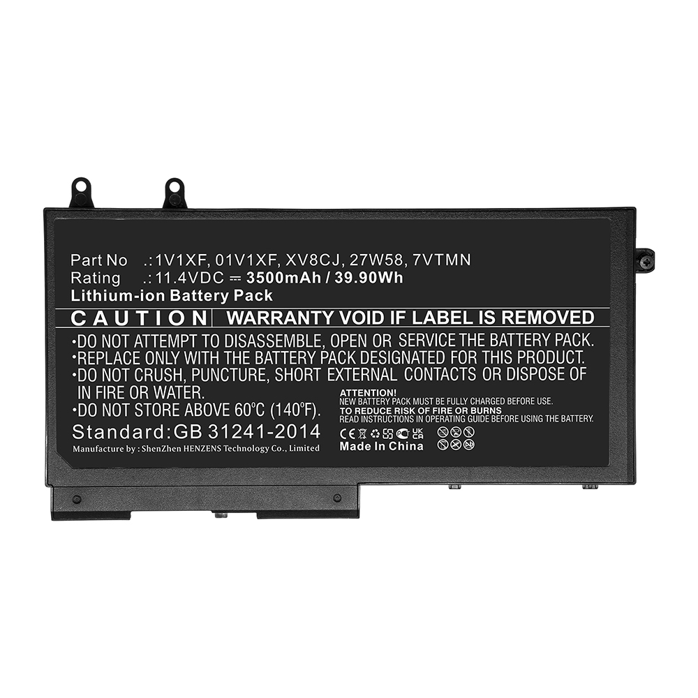 Synergy Digital Laptop Battery, Compatible with DELL XV8CJ Laptop Battery (Li-ion, 11.4V, 3500mAh)