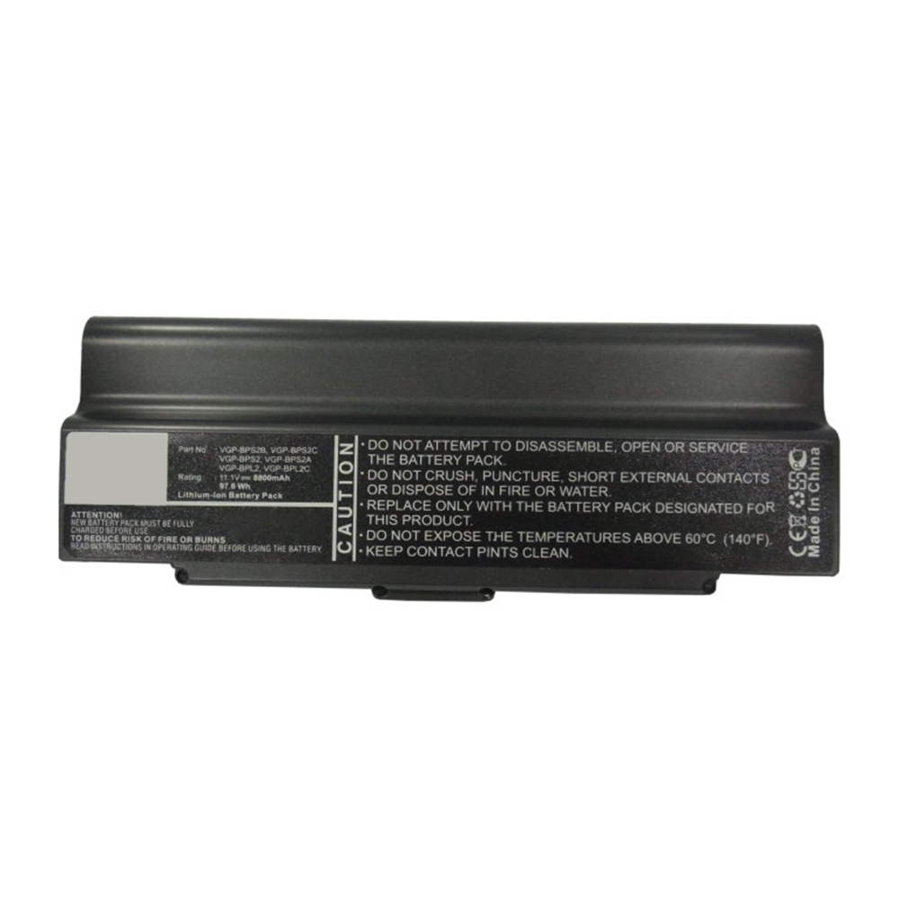 Synergy Digital Laptop Battery, Compatible with Sony VGP-BPL2 Laptop Battery (Li-ion, 11.1V, 8800mAh)