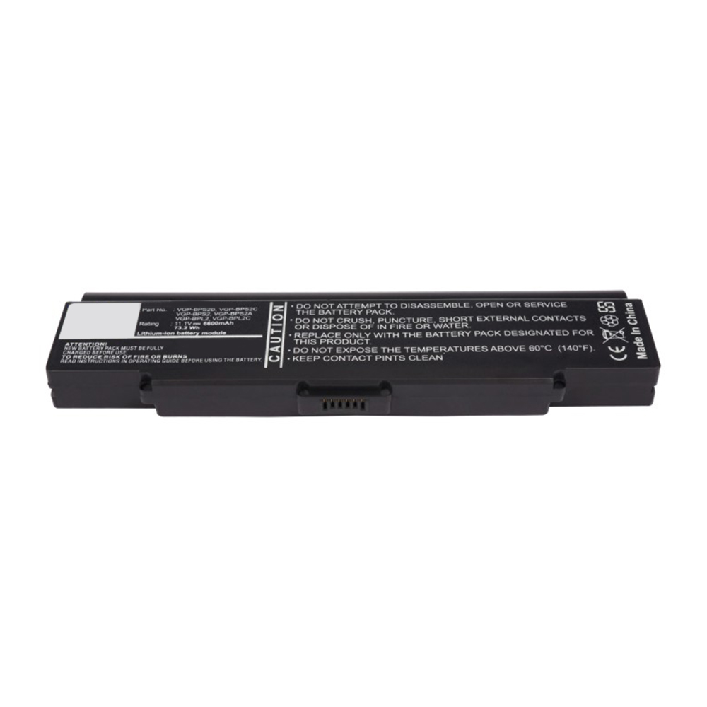 Synergy Digital Laptop Battery, Compatible with Sony VGP-BPL2 Laptop Battery (Li-ion, 11.1V, 6600mAh)