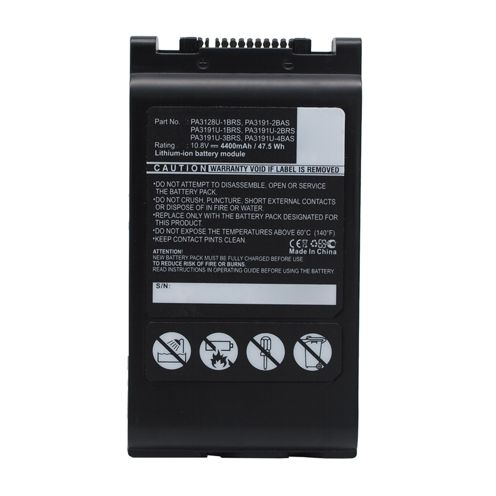Synergy Digital Laptop Battery, Compatible with Toshiba PA3128U-1BRS Laptop Battery (Li-ion, 10.8V, 4400mAh)