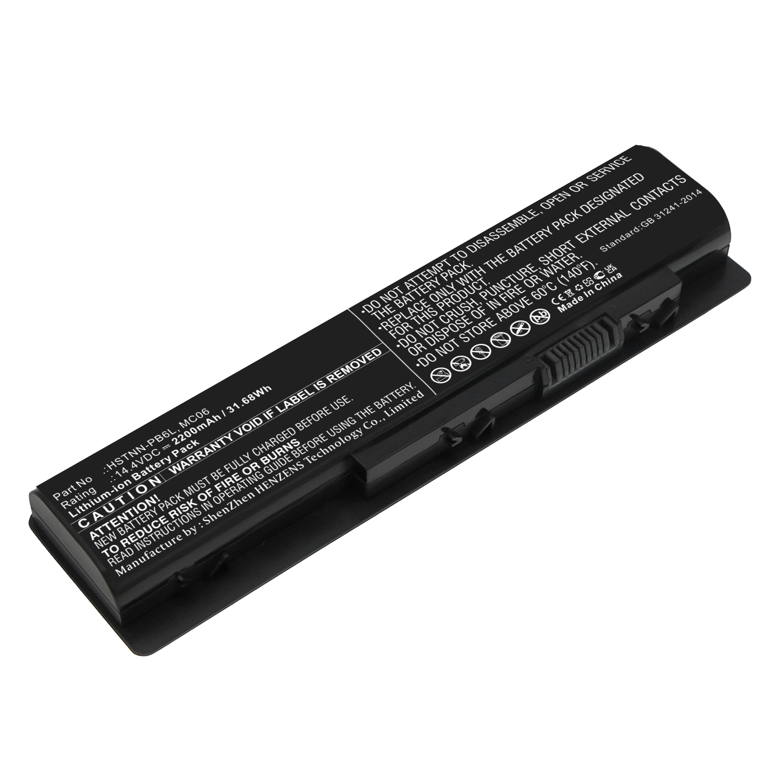 Synergy Digital Laptop Battery, Compatible with HP P4G73EA Laptop Battery (Li-ion, 14.4V, 2200mAh)