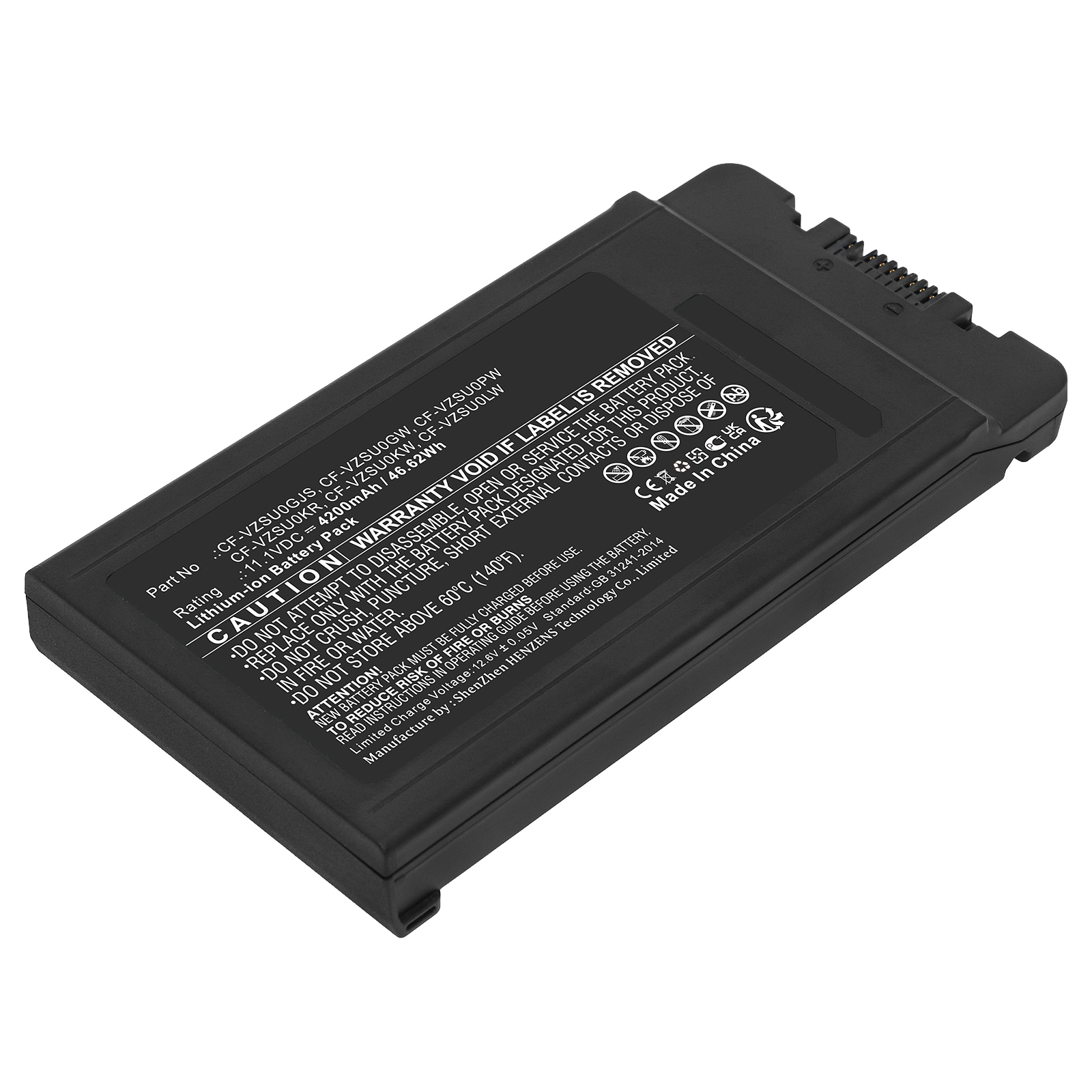 Synergy Digital Laptop Battery, Compatible with Panasonic CF-VZSU0GJS Laptop Battery (Li-ion, 11.1V, 4200mAh)