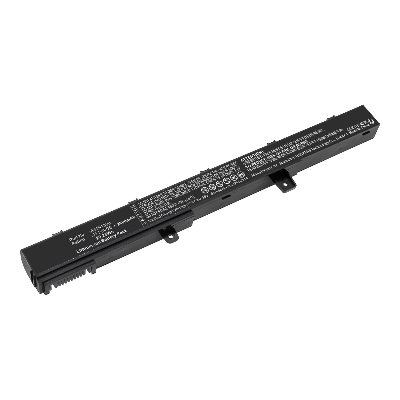 Synergy Digital Laptop Battery, Compatible with Asus A31LJ91 Laptop Battery (Li-ion, 11.25V, 2600mAh)