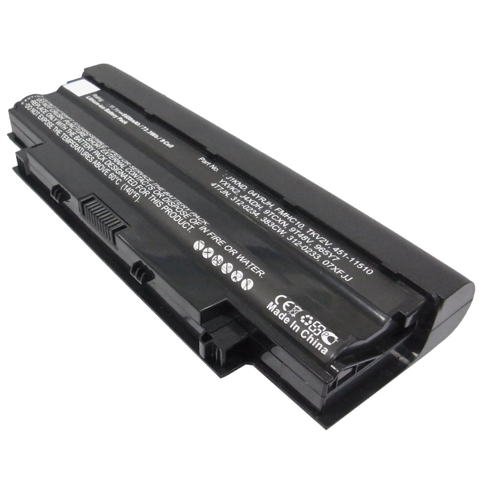 Synergy Digital Notebook, Laptop Battery, Compatible with DELL Inspiron 13R Notebook, Laptop Battery (11.1V, Li-ion, 6600mAh)