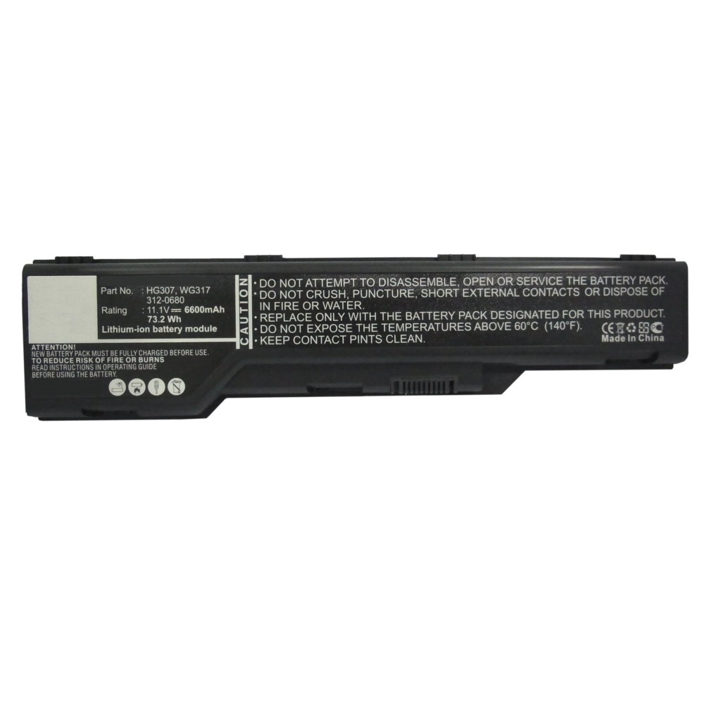 Synergy Digital Notebook, Laptop Battery, Compatible with DELL XPS M1730 Notebook, Laptop Battery (11.1, Li-ion, 6600mAh)