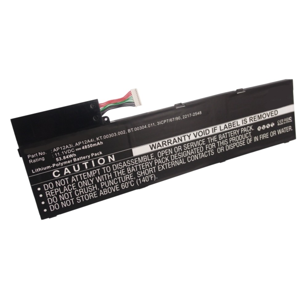 Synergy Digital Laptop Battery, Compatible with Acer 2217-2548, 3ICP7/67/90, AP12A3i, AP12A4i, BT.00304.011, KT.00303.002 Laptop Battery (Li-Pol, 11.1V, 4850mAh)