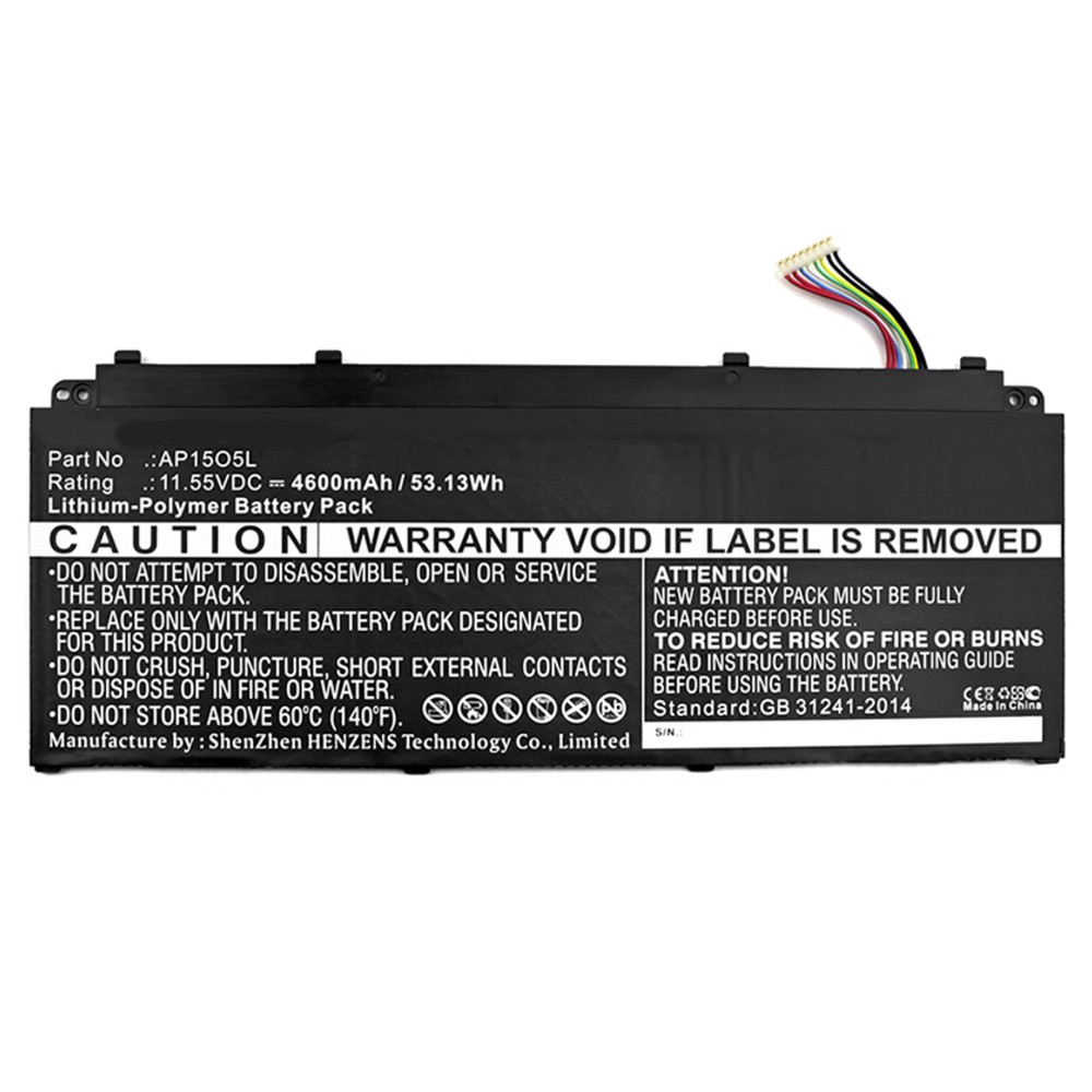 Synergy Digital Laptop Battery, Compatible with Acer AP1503K, AP1505L, AP15O3K, AP15O5L Laptop Battery (Li-Pol, 11.55V, 4600mAh)