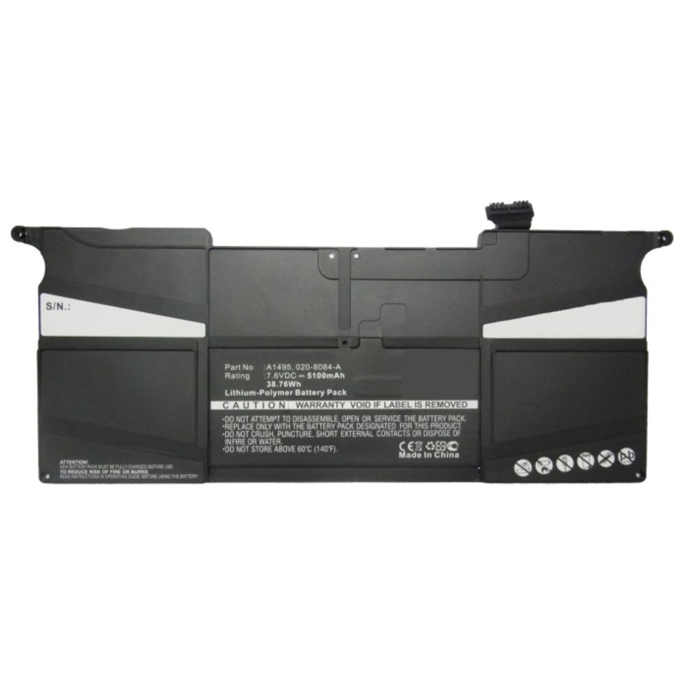 Synergy Digital Laptop Battery, Compatible with Apple 020-8084-A, A1495 Laptop Battery (Li-Pol, 7.6V, 5100mAh)