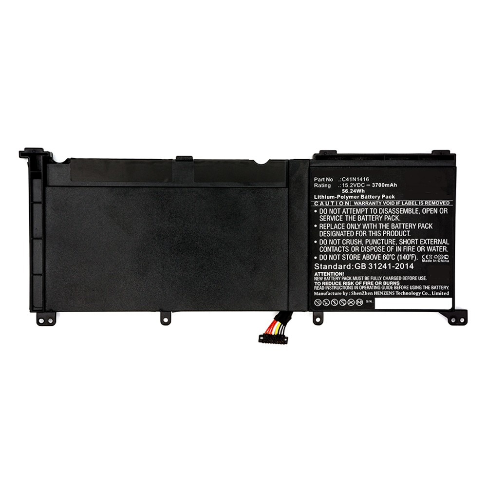 Synergy Digital Laptop Battery, Compatible with Asus 0B200-01250100, C41N1416 Laptop Battery (Li-Pol, 15.2V, 3700mAh)