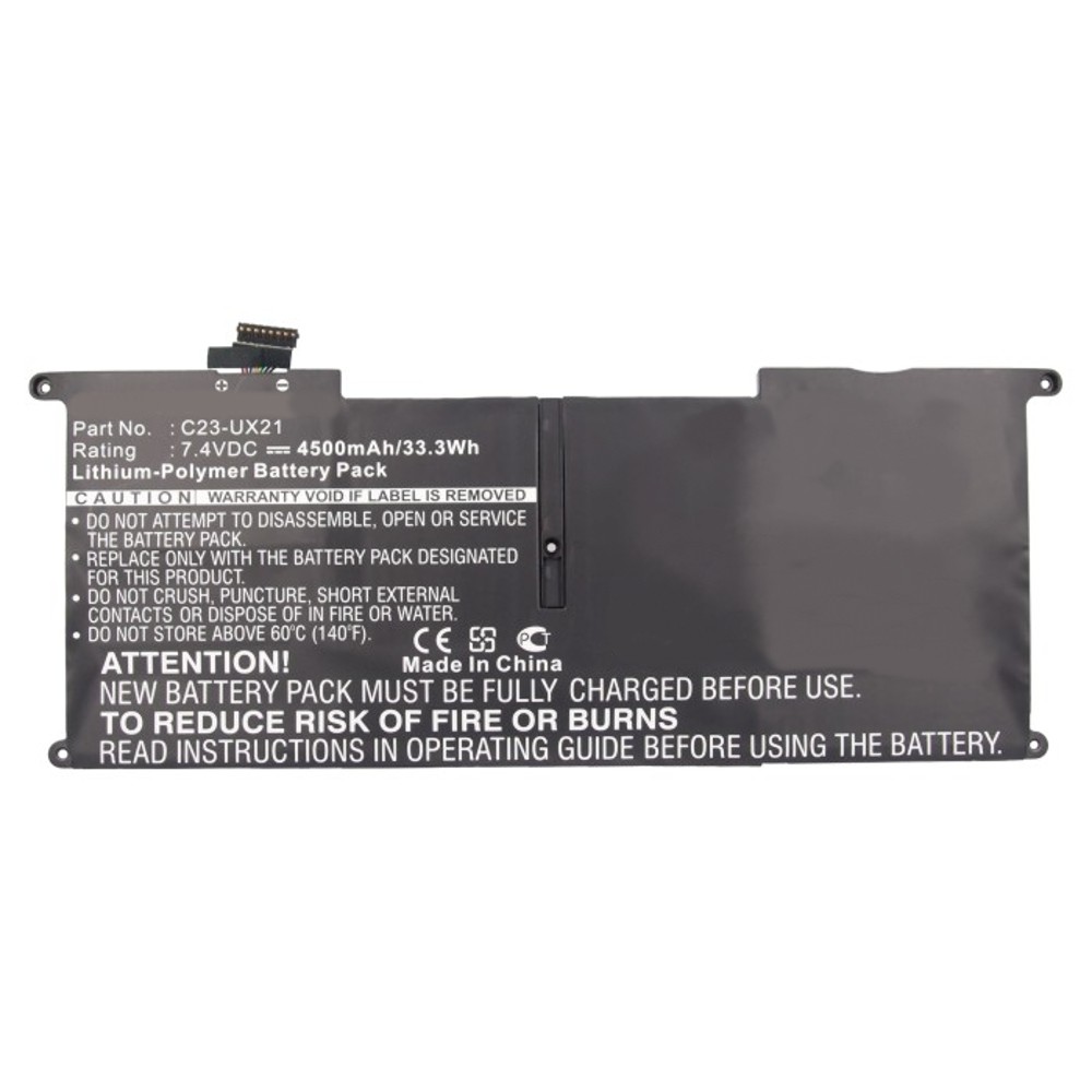 Synergy Digital Laptop Battery, Compatible with Asus C23-UX21 Laptop Battery (Li-Pol, 7.4V, 4500mAh)