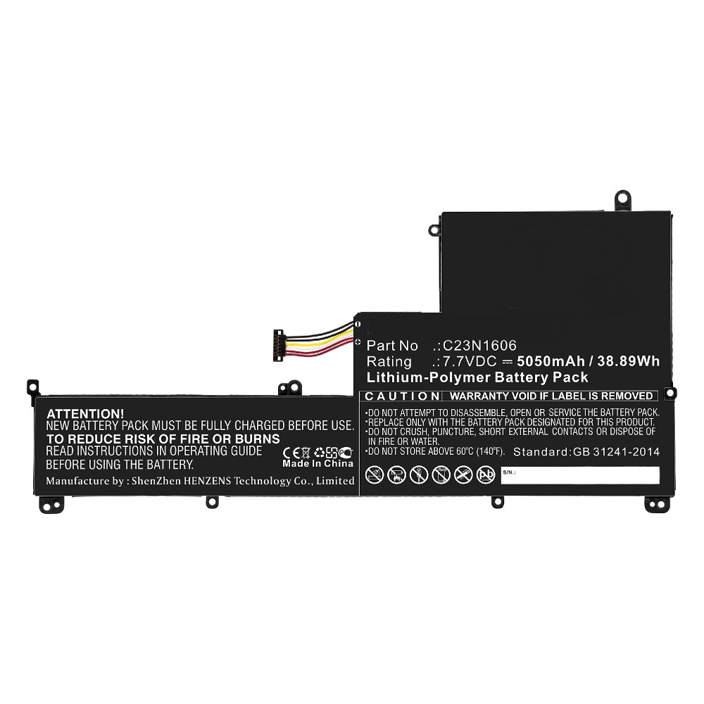 Synergy Digital Laptop Battery, Compatible with Asus 0B200-02210000, 0B200-02210100, C23N1606, C23PqCH Laptop Battery (Li-Pol, 7.7V, 5050mAh)