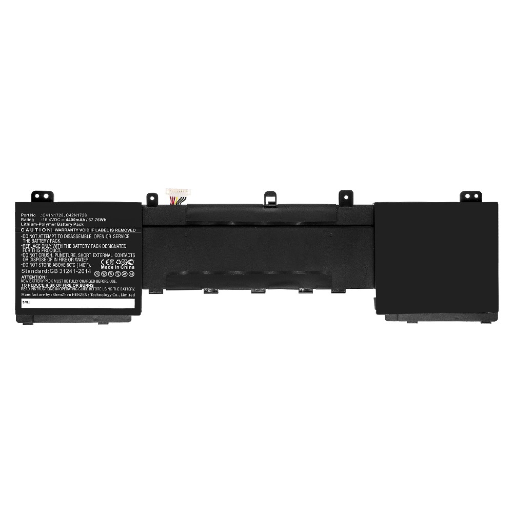 Synergy Digital Laptop Battery, Compatible with Asus 0B200-02520100, C41N1728, C42N1728 Laptop Battery (Li-Pol, 15.4V, 4400mAh)