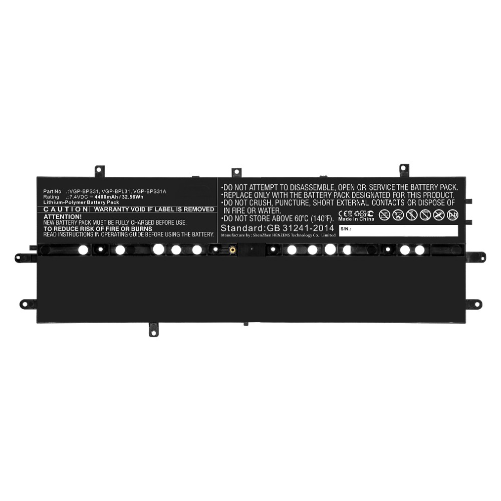 Synergy Digital Laptop Battery, Compatible with Sony VGP-BPL31, VGP-BPS31, VGP-BPS31A Laptop Battery (Li-Pol, 7.4V, 4400mAh)