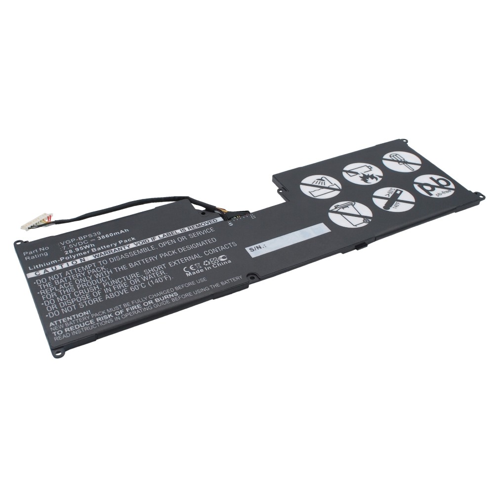 Synergy Digital Laptop Battery, Compatible with Sony VGP-BPS39 Laptop Battery (Li-Pol, 7.5V, 3860mAh)