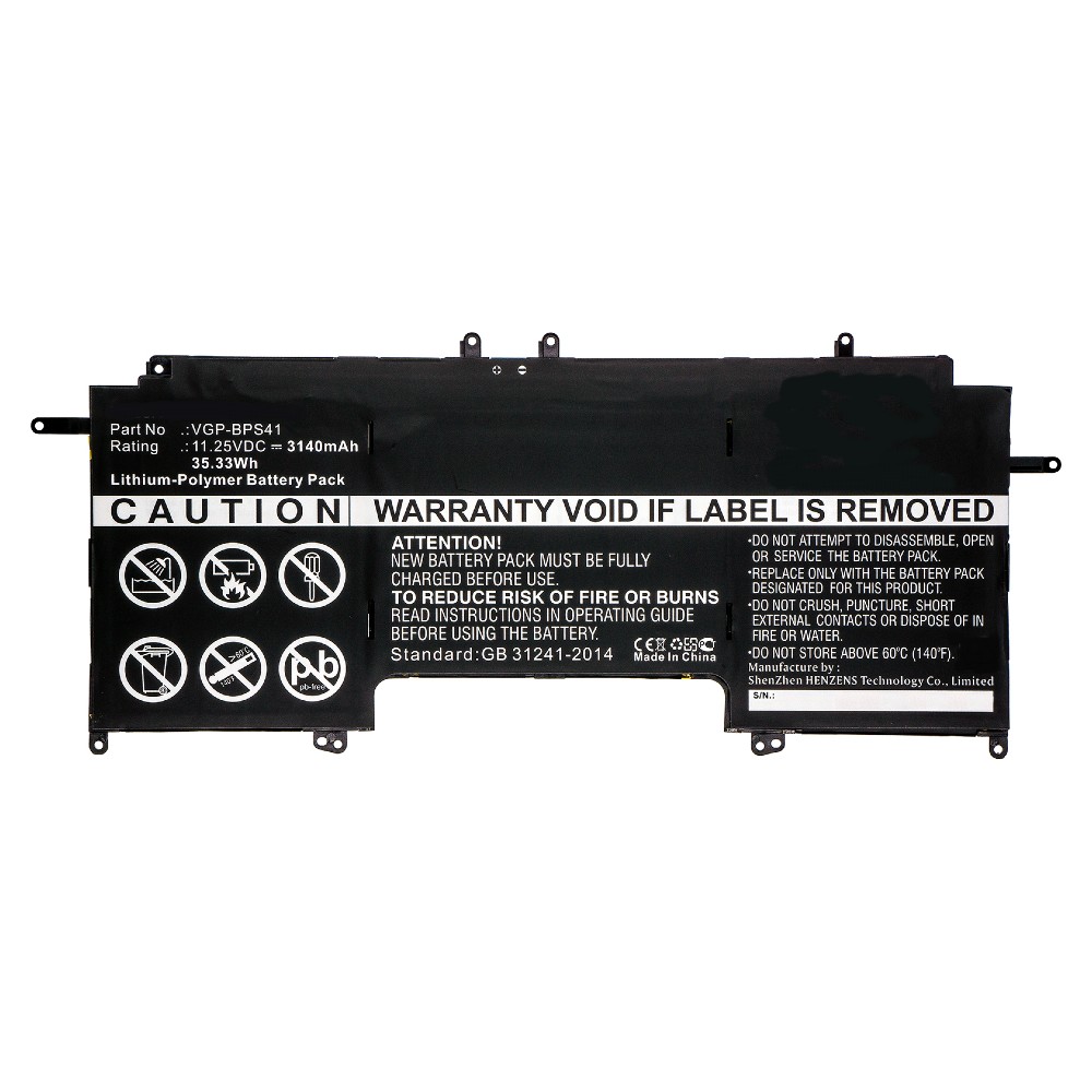 Synergy Digital Laptop Battery, Compatible with Sony VGP-BPS41 Laptop Battery (Li-Pol, 11.25V, 3140mAh)