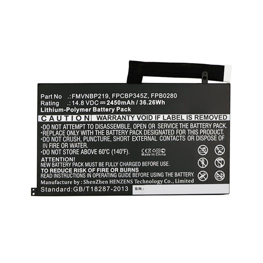 Synergy Digital Laptop Battery, Compatible with Fujitsu FMVNBP219, FPB0280, FPCBP345Z Laptop Battery (14.8V, Li-Pol, 2450mAh)